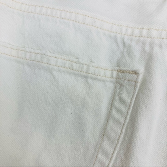 AGOLDE Parker Long white denim cut off shorts. Size 27. - Picture 2 of 6